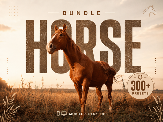 300+ HORSE Lightoom Presets (Mobile & Desktop)