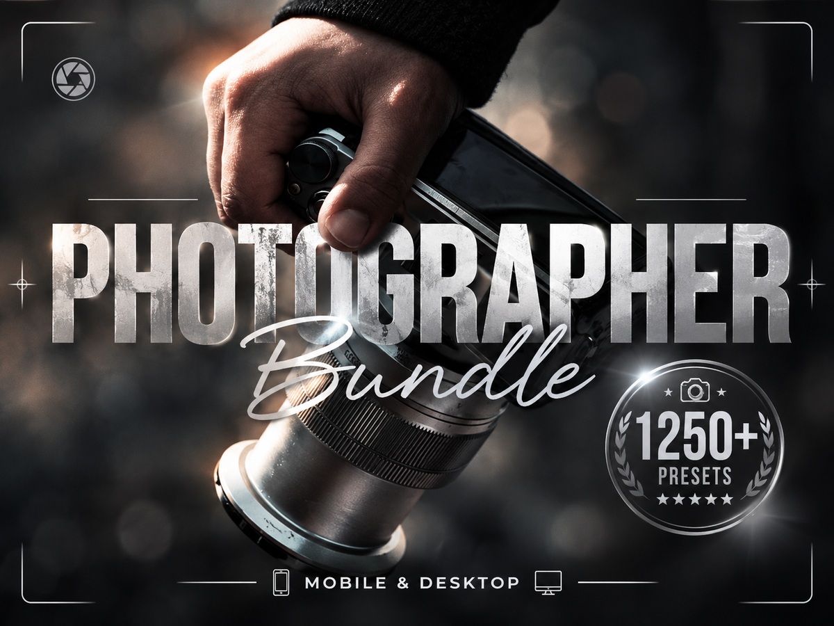 1250+ PHOTOGRAPHER Lightroom Presets (Mobile & Desktop)