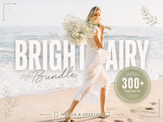 300+ BRIGHT & AIRY Lightroom Presets (Mobile & Desktop)