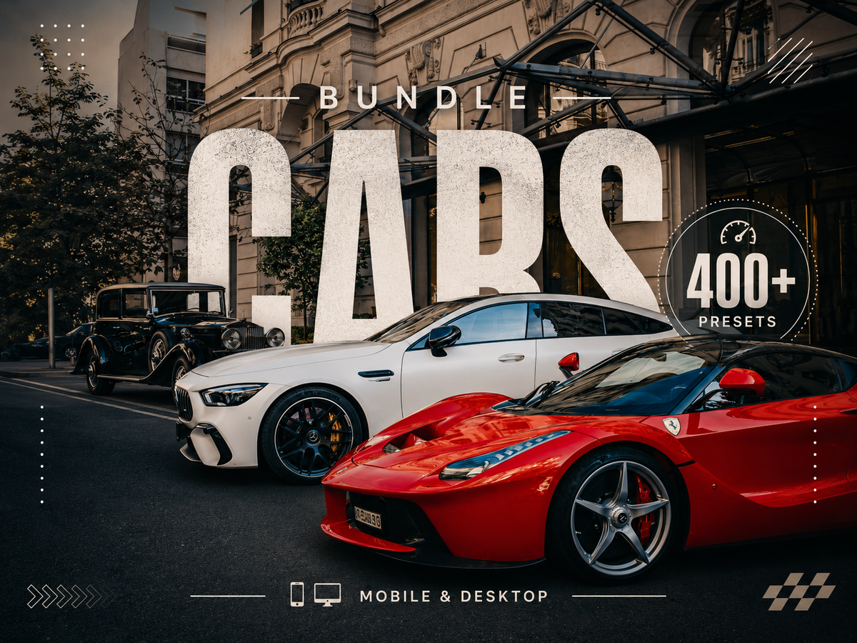 400+ CARS Lightroom Presets (Mobile & Desktop)