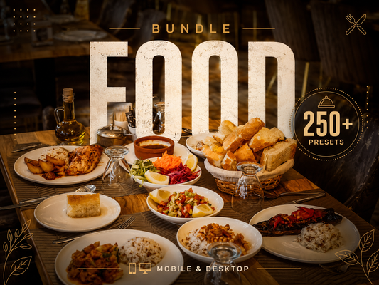 250+ FOOD Lightroom Presets (Mobile & Desktop)