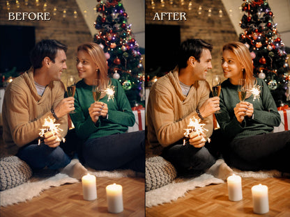 40+ CHRISTMAS Lightroom Presets (Mobile & Desktop)