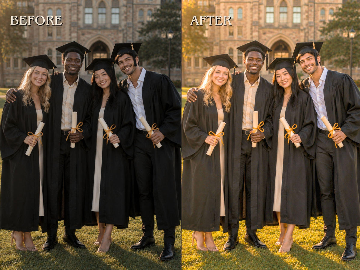 30+ GRADUATION Lightroom Presets (Mobile & Desktop)