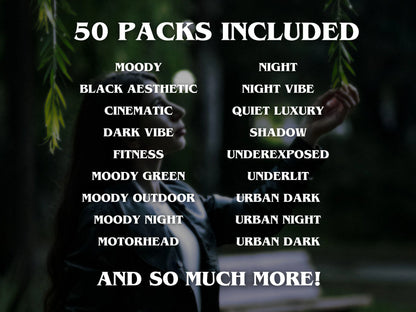 330+ MOODY Lightroom Presets (Mobile & Desktop)