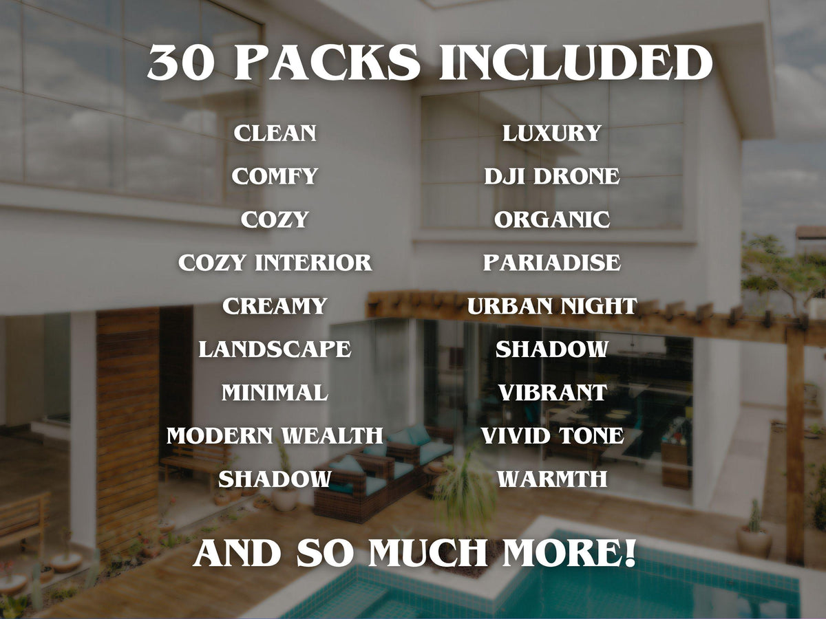 330+ REAL ESTATE Lightroom Presets (Mobile & Desktop)