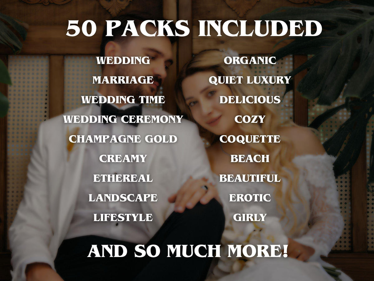 500+ WEDDING Lightroom Presets (Mobile & Desktop)