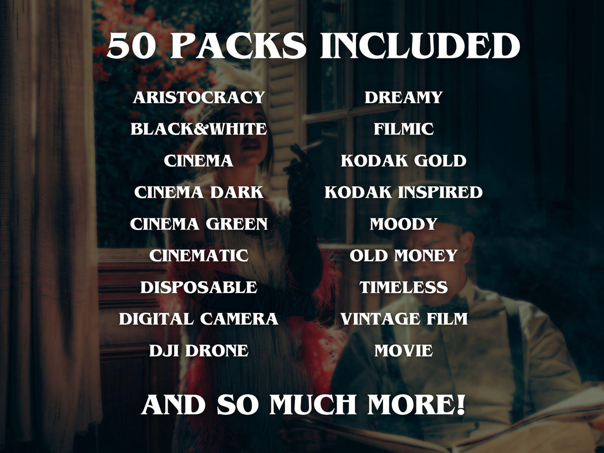 500+ CINEMATIC Lightroom Presets (Mobile & Desktop)