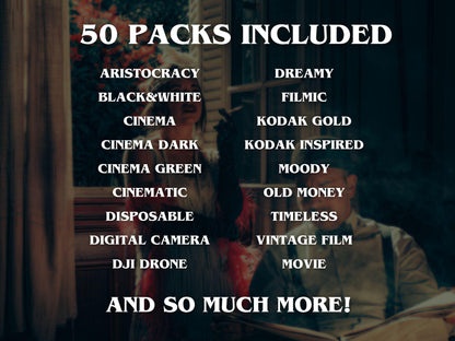 500+ CINEMATIC Lightroom Presets (Mobile & Desktop)