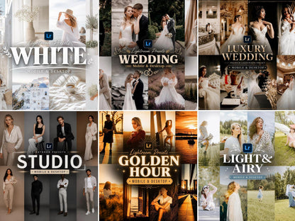 500+ WEDDING Lightroom Presets (Mobile & Desktop)