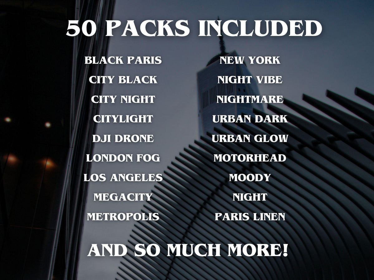 500+ URBAN Lightroom Presets (Mobile & Desktop)