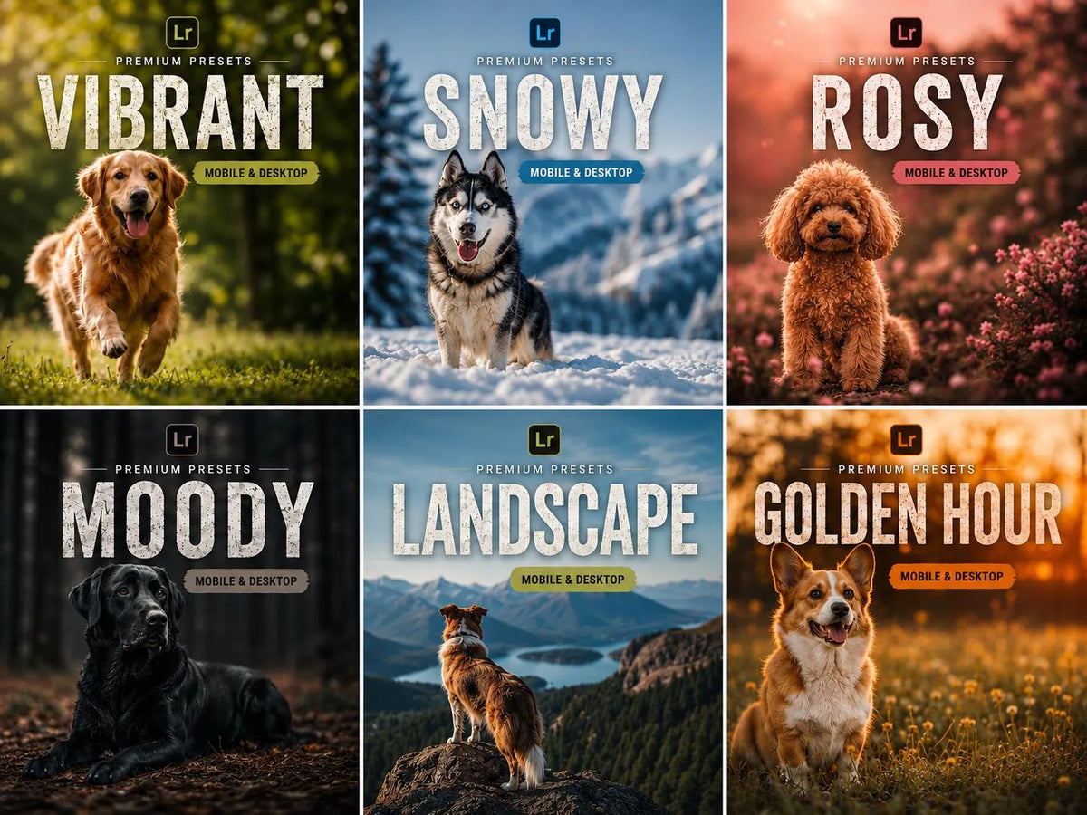 500+ PETS Lightroom Presets (Mobile & Desktop)