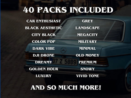 400+ CARS Lightroom Presets (Mobile & Desktop)