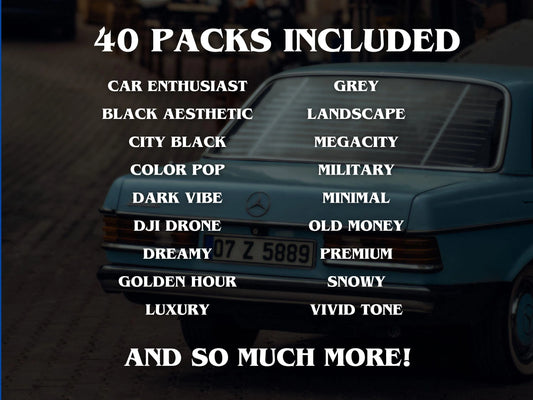 400+ CARS Lightroom Presets (Mobile & Desktop)