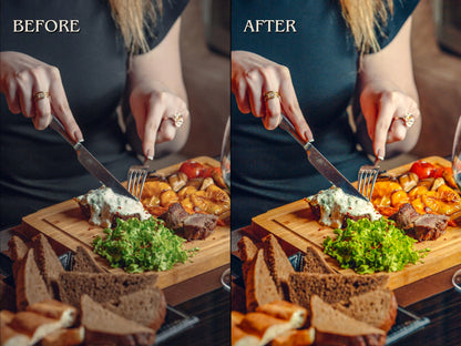 250+ FOOD Lightroom Presets (Mobile & Desktop)
