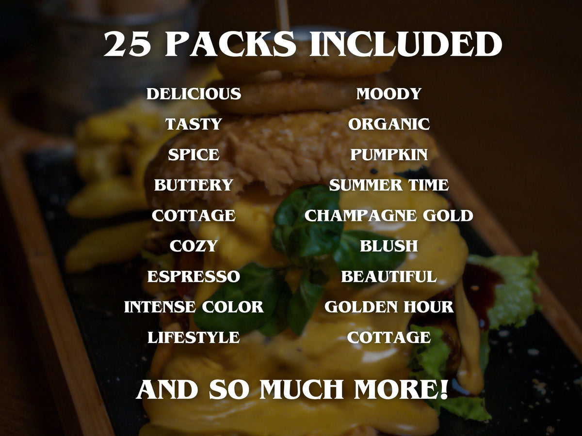 250+ FOOD Lightroom Presets (Mobile & Desktop)
