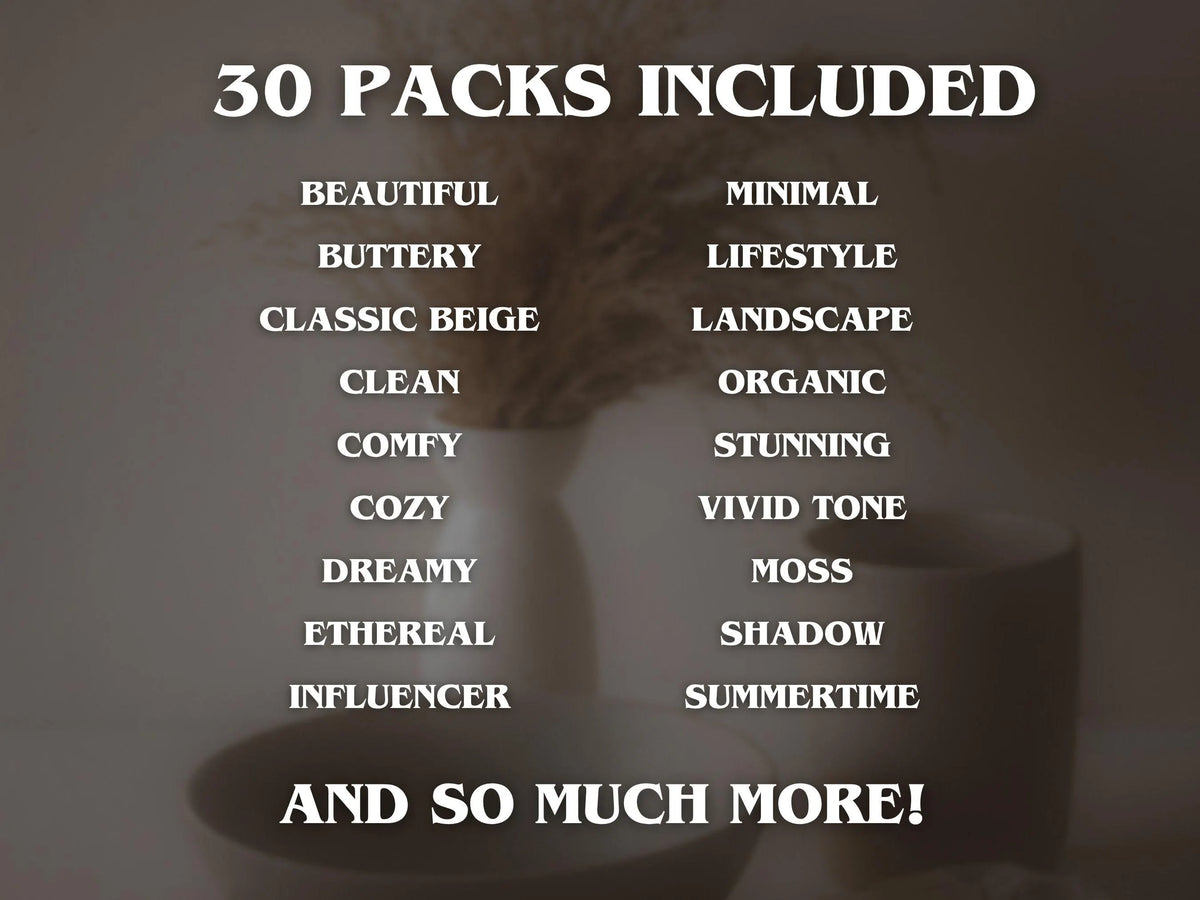 300+ NEUTRAL Lightroom Presets (Mobile & Desktop)