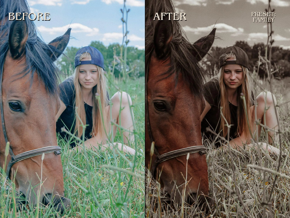 300+ HORSE Lightoom Presets (Mobile & Desktop)