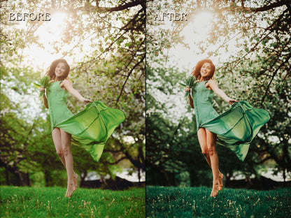 30+ GREEN Lightroom Presets (Mobile & Desktop)