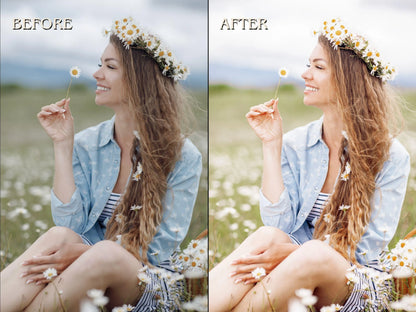 10 NATURAL Lightroom Presets (Mobile & Desktop)