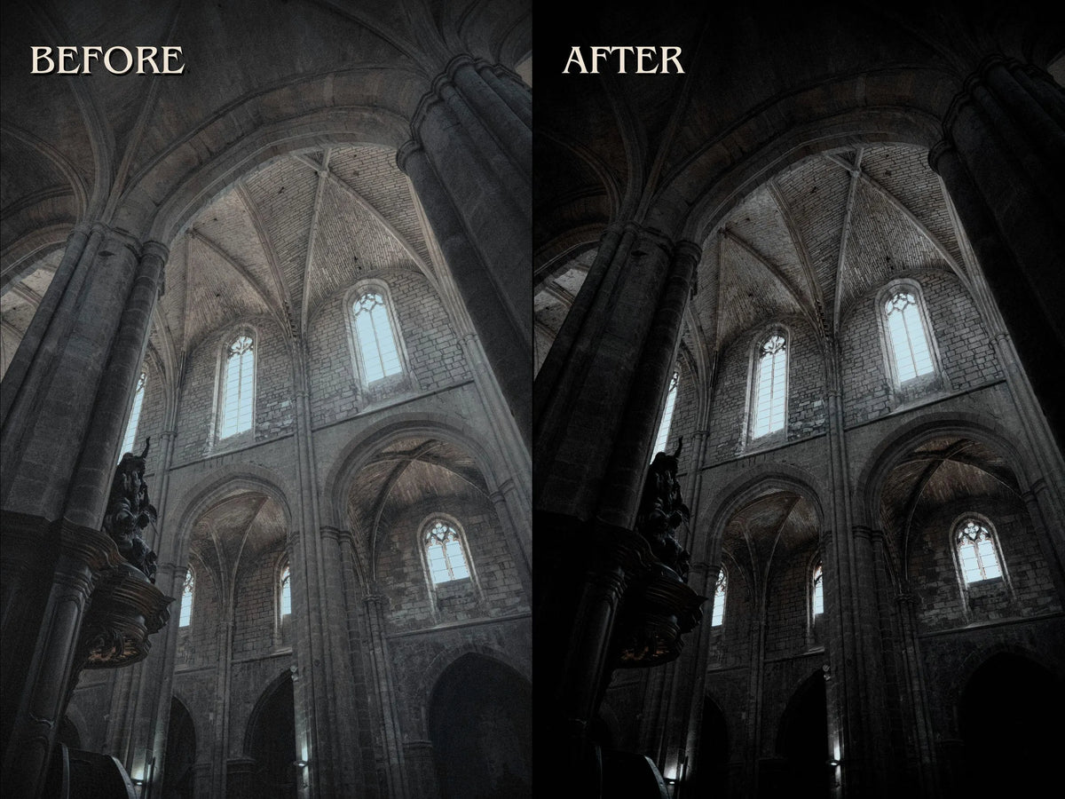30+ GOTHIC Lightroom Presets (Mobile & Desktop)