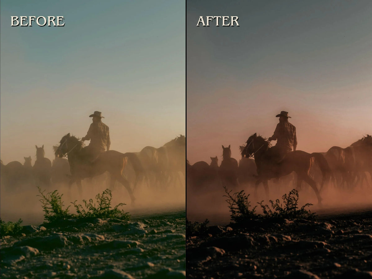 40+ WESTERN Lightroom Presets (Mobile & Desktop)