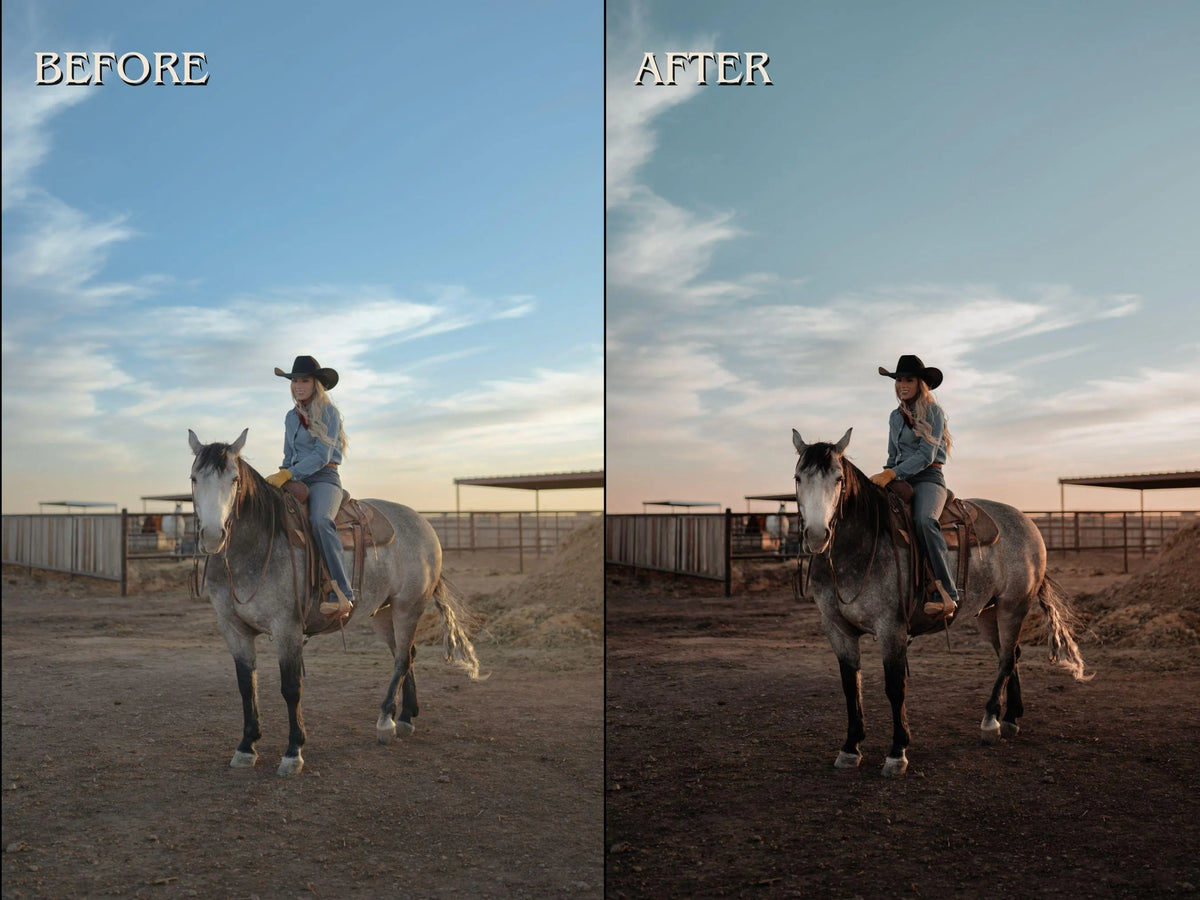 40+ WESTERN Lightroom Presets (Mobile & Desktop)