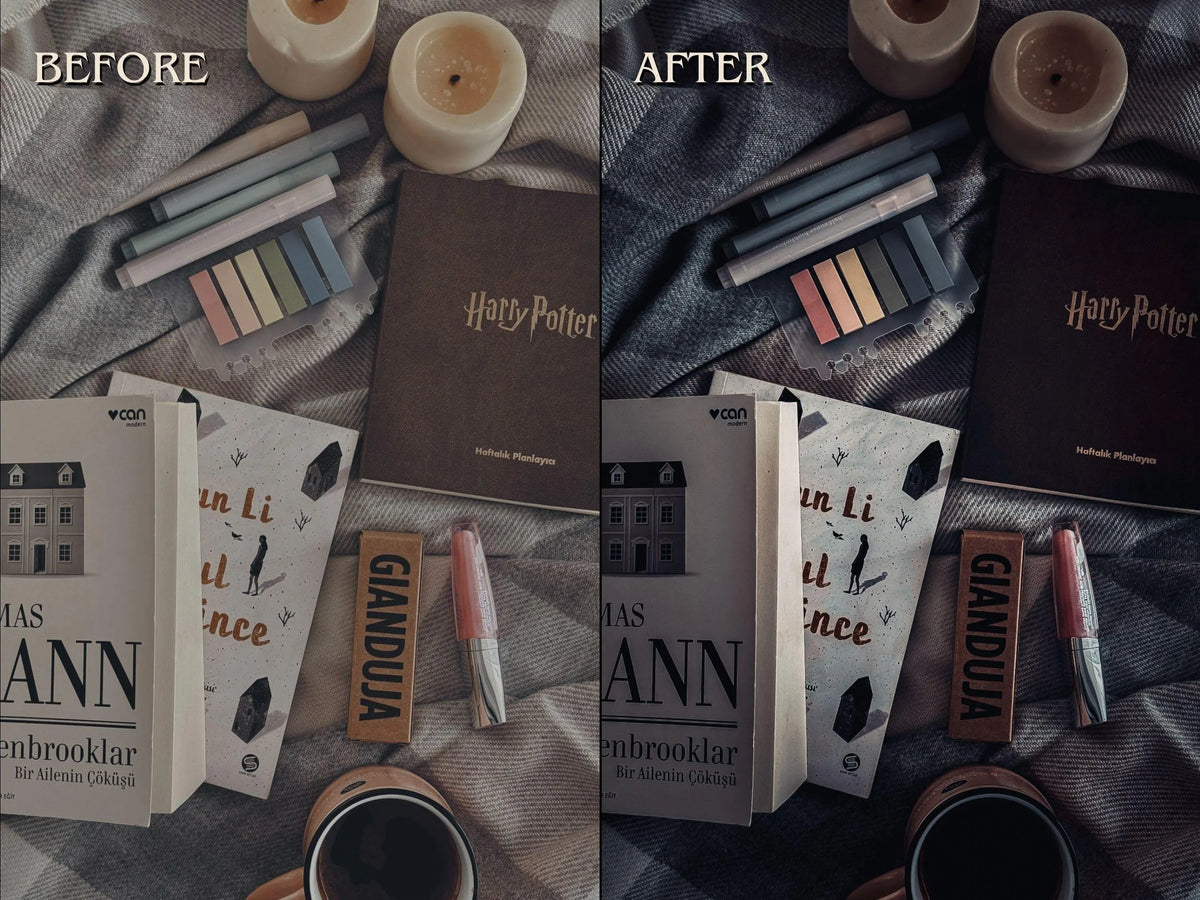 40+ DARK BOOKSTAGRAM Lightroom Presets (Mobile & Desktop)