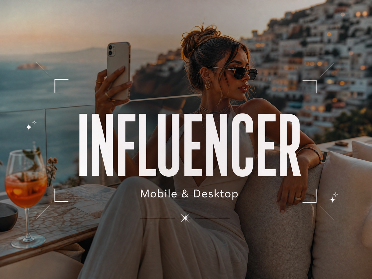 70+ INFLUENCER Lightroom Presets (Mobile & Desktop)