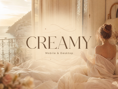 50+ CREAMY Lightroom Presets (Mobile & Desktop)