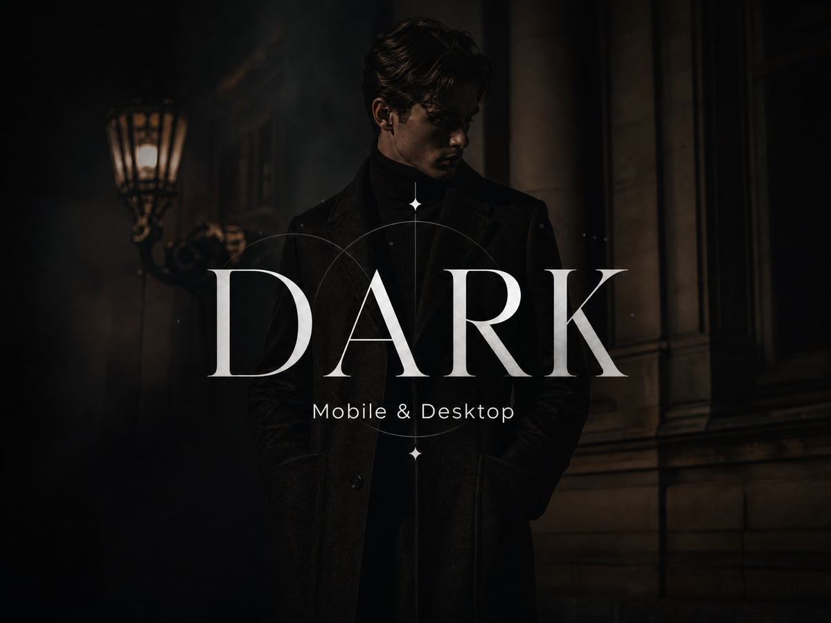 60+ DARK Lightroom Presets (Mobile & Desktop)