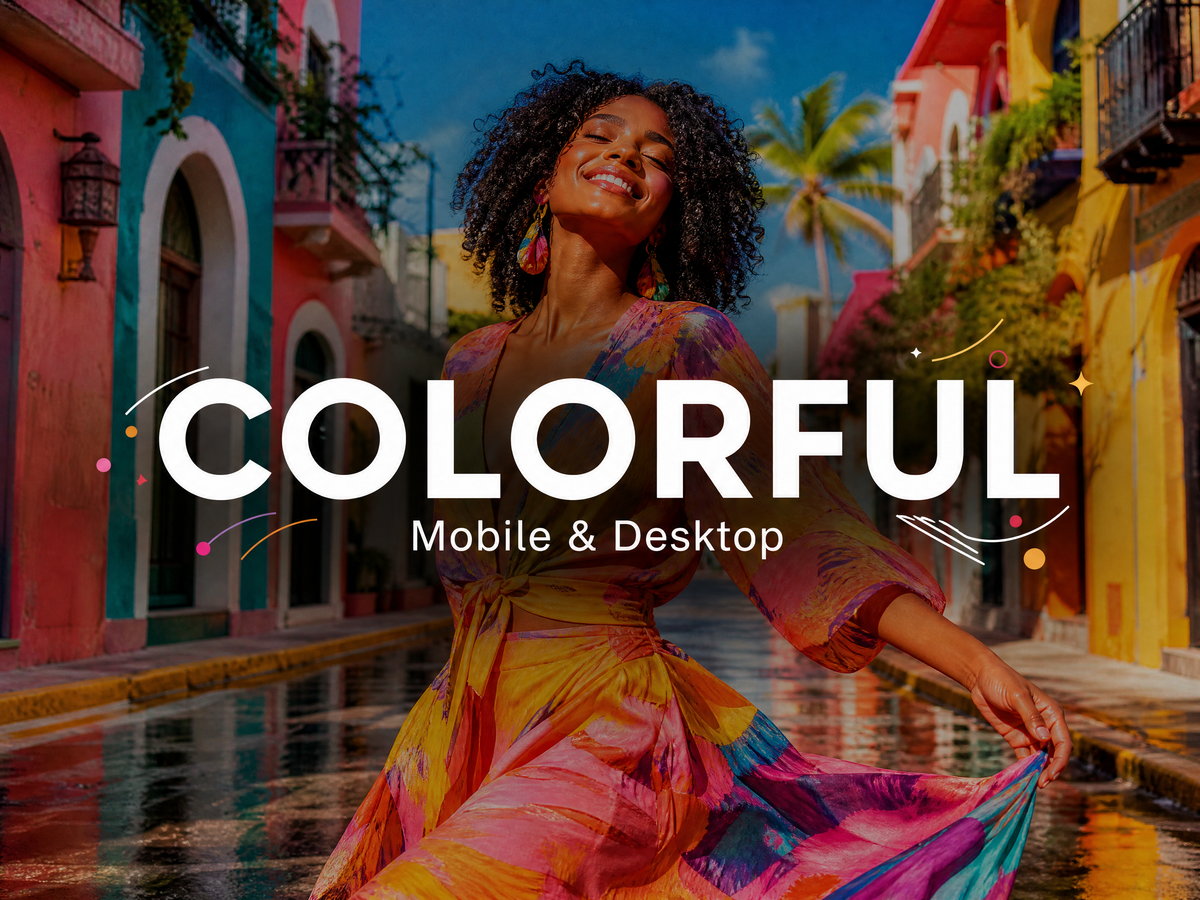 40+ COLORFUL Lightroom Presets (Mobile & Desktop)