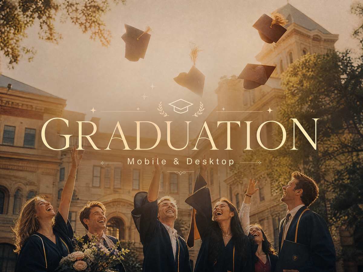 30+ GRADUATION Lightroom Presets (Mobile & Desktop)